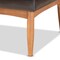 Baxton Studio Riordan Mid-Century Dark Brown Faux Leather and Walnut Brown Wood 2-PC Dining Nook Banquette Set 186-11358-Zoro - alternate 8